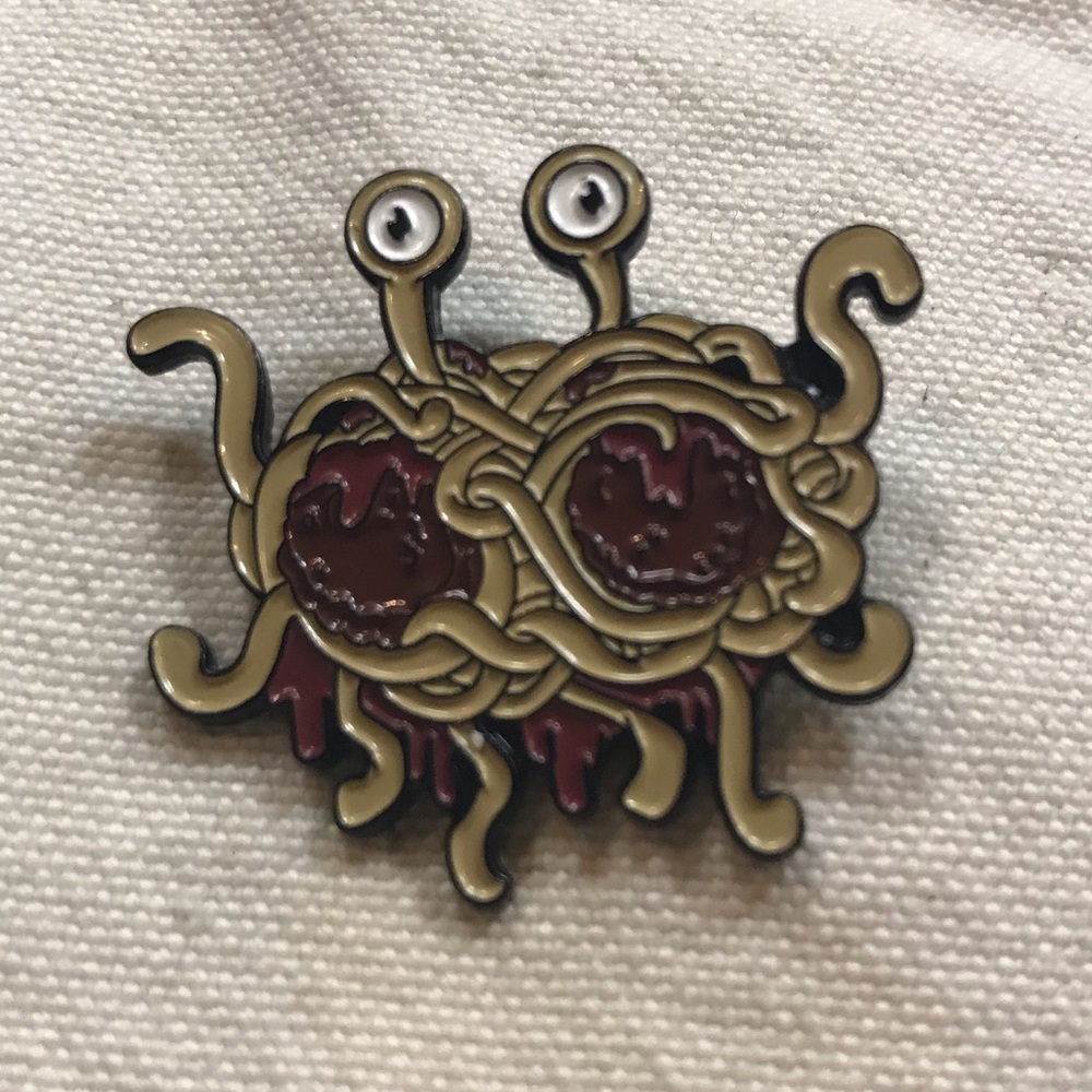 Flying Spaghetti Monster Enamel Pin